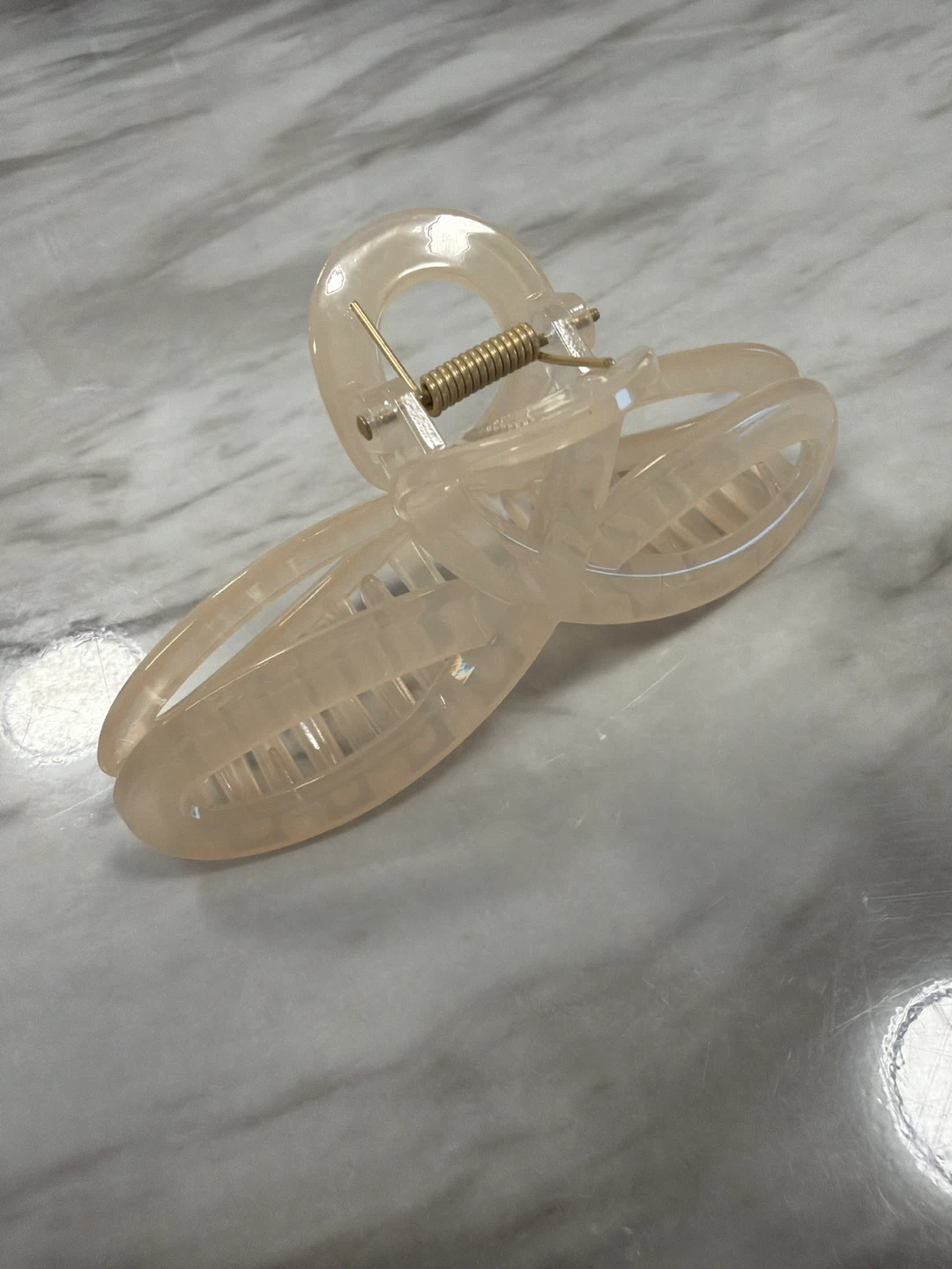 Korean Style Hair Claw Clip Large - Light Pink - photo 2
