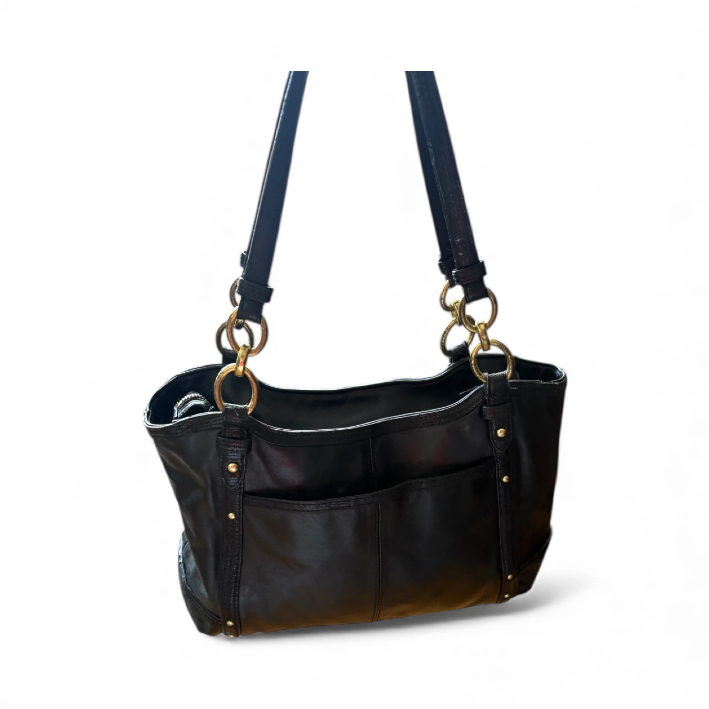 Coach Black Leather Shoulder Bag - photo 5