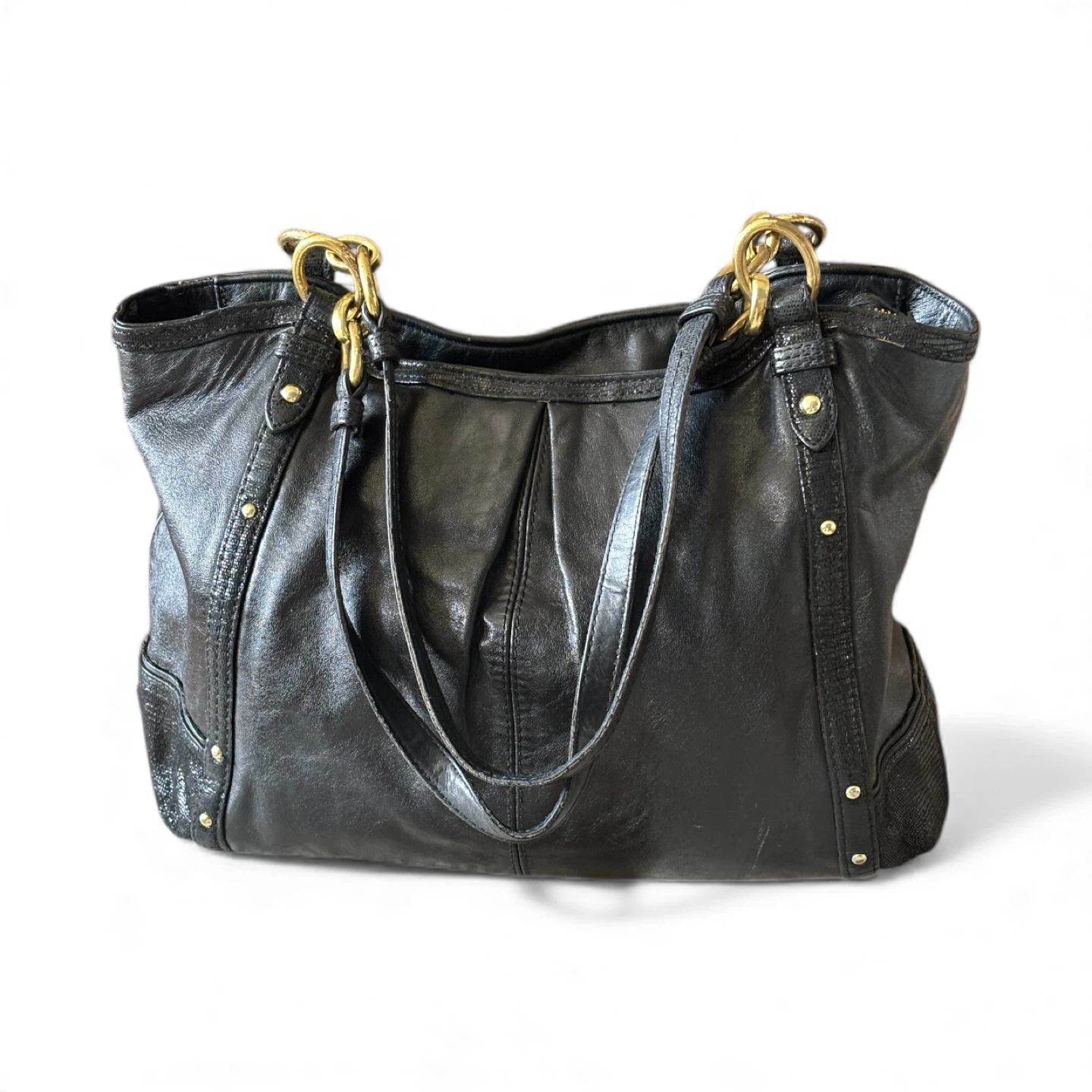 Coach Black Leather Shoulder Bag