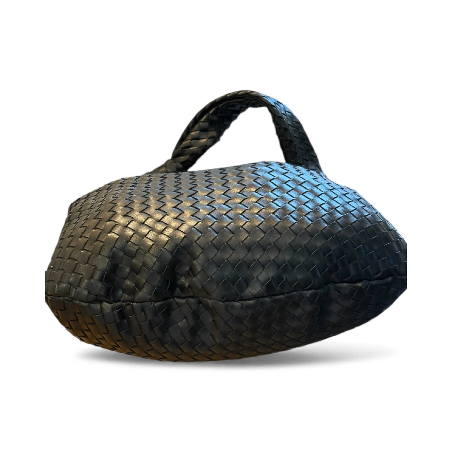 Italian leather Black Woven Hobo Bag - photo 4