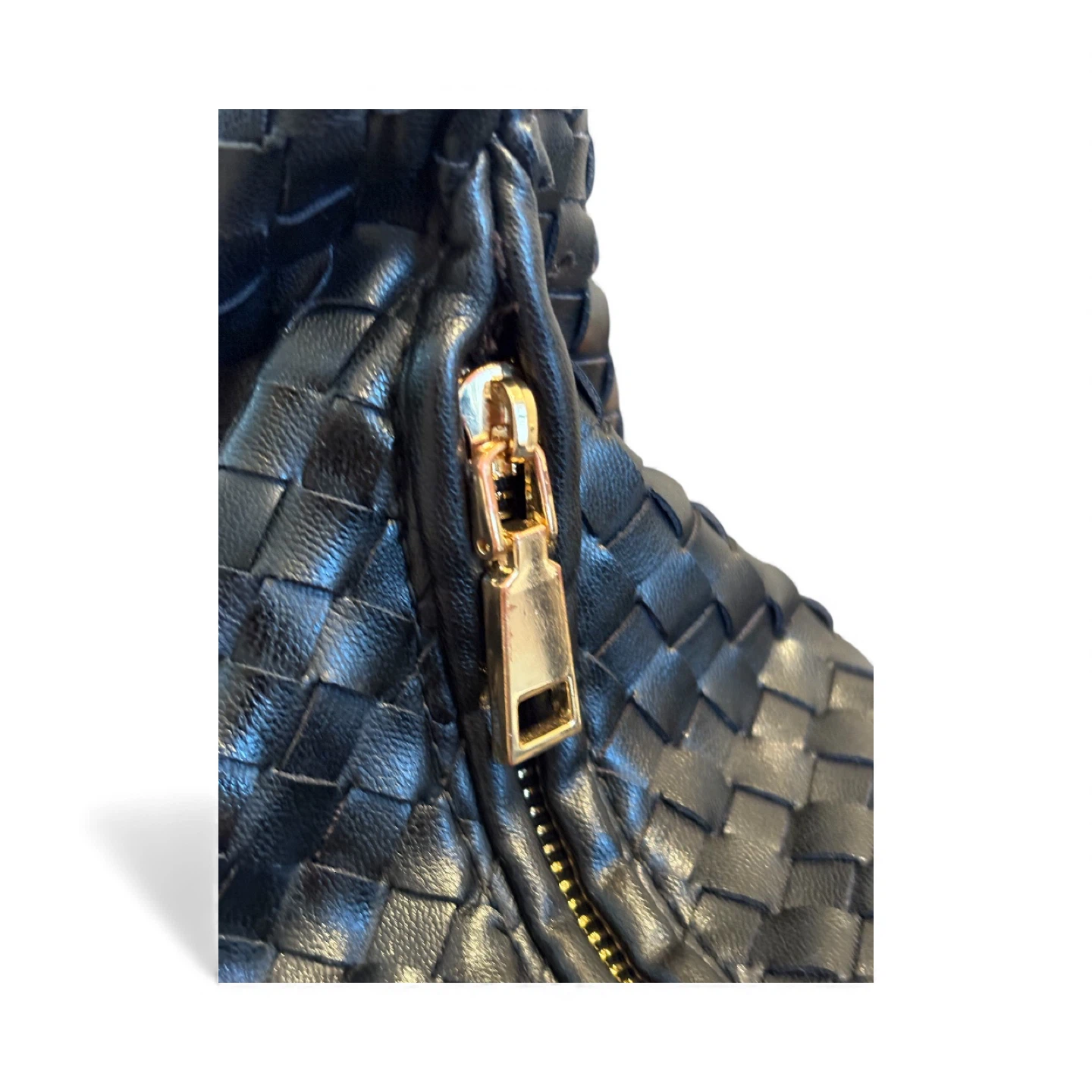 Italian leather Black Woven Hobo Bag - photo 5