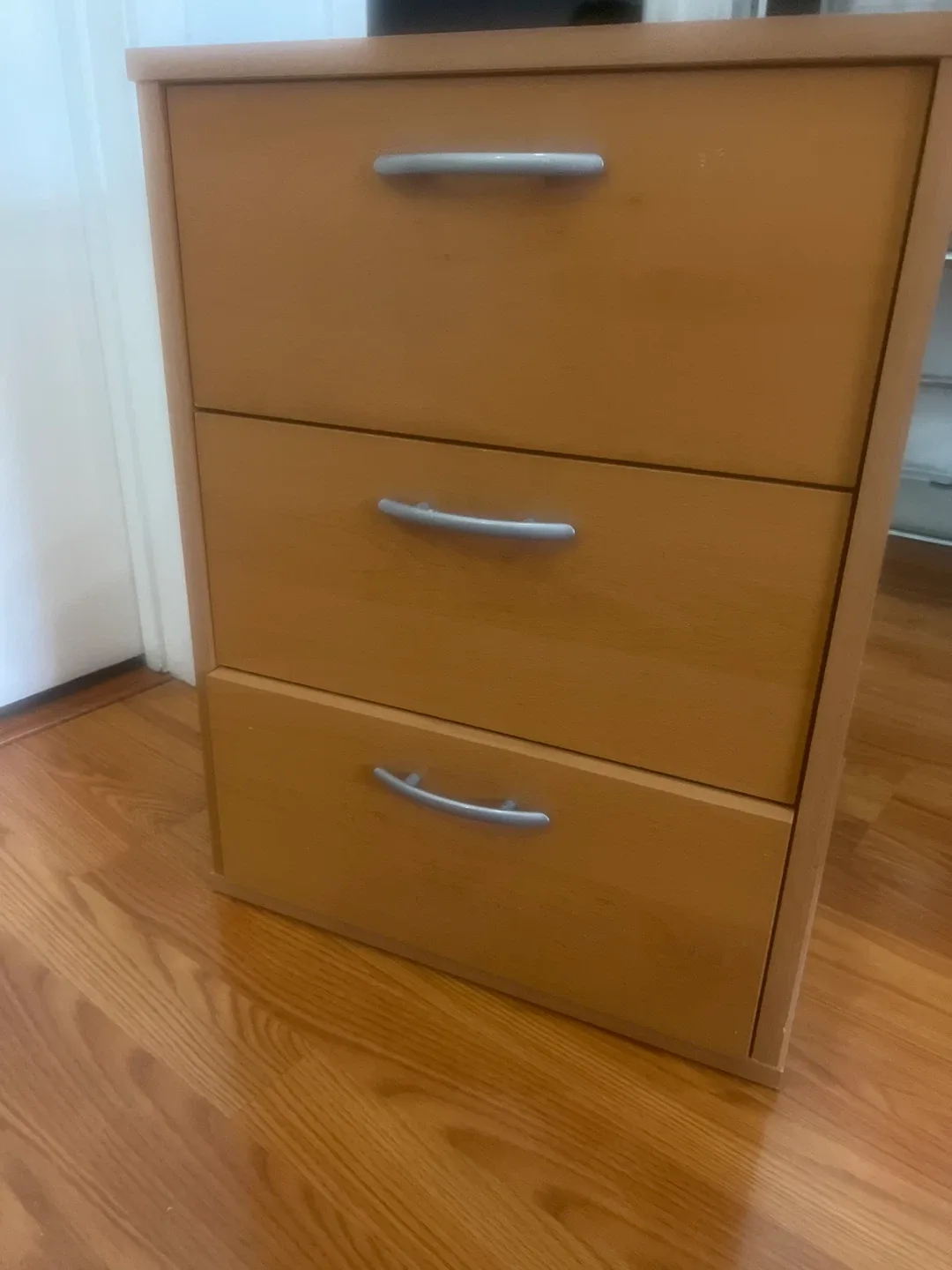 Wooden Three-Drawer Dresser