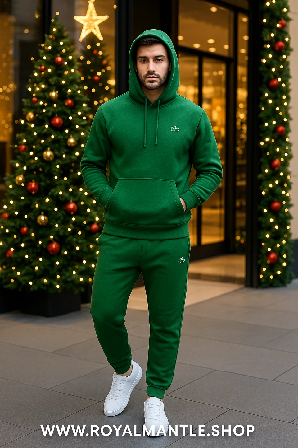 Lacoste Green Hoodie & Sweatpants Set - photo 4