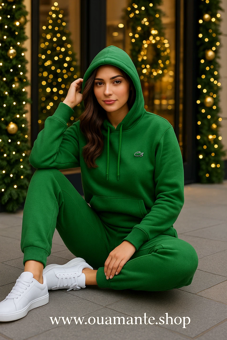 Lacoste Green Hoodie & Sweatpants Set - photo 3