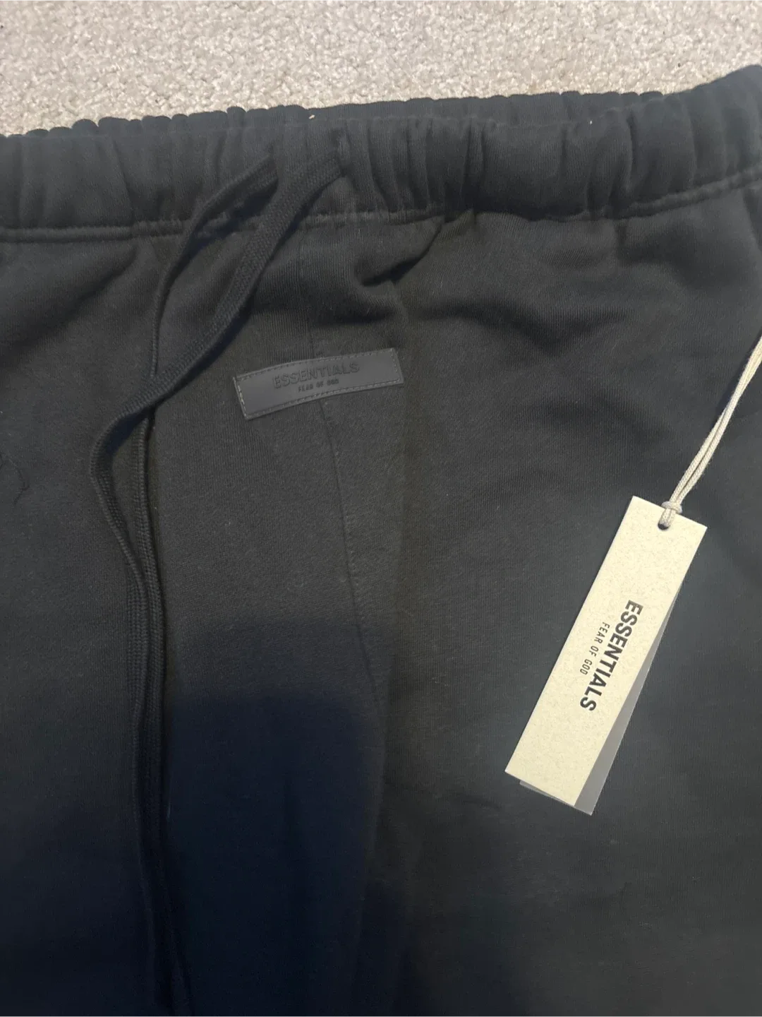 Essentials Fear of God Black Sweatpants - Size M image indicator(2)