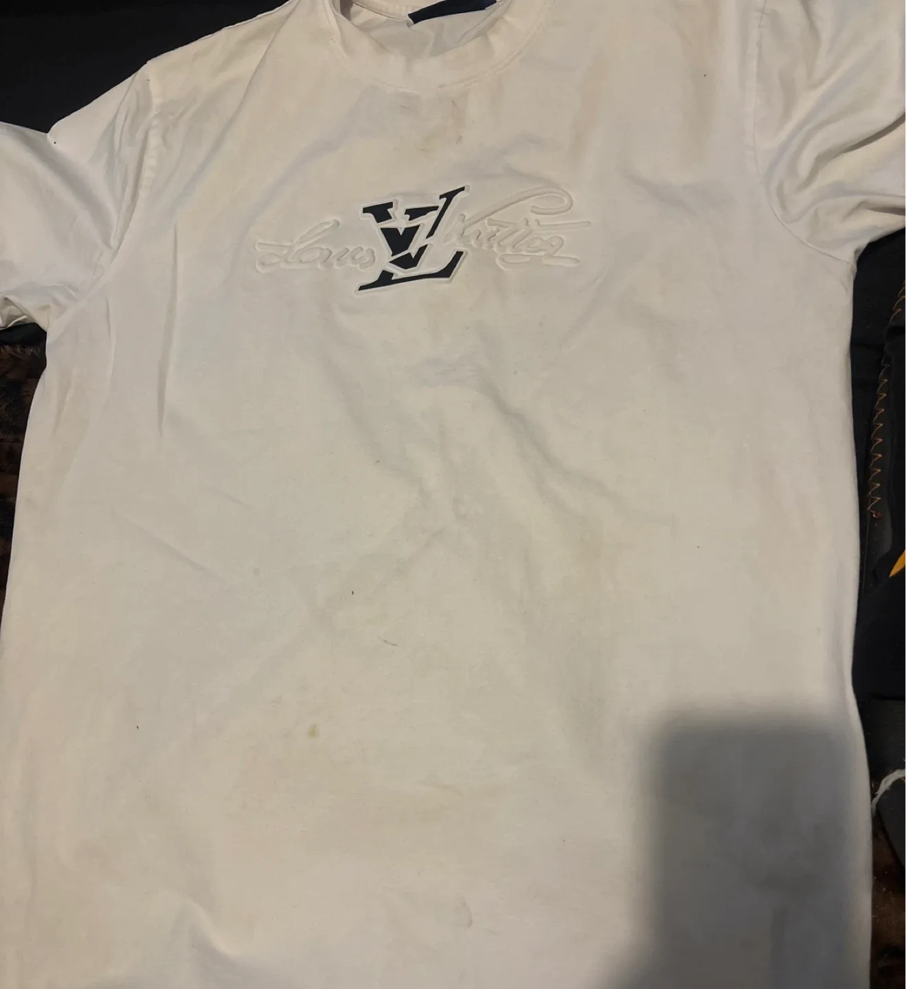 Louis Vuitton White T-Shirt - Size XXL