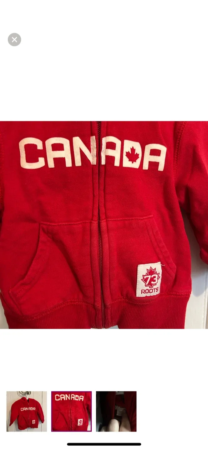 Roots Baby Canada Zip Up Hoodie 6-12M image indicator(2)