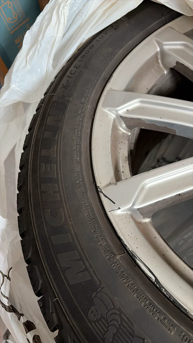 Michelin X-Ice Snow SUV 235/55R18 Tire on Audi Rim