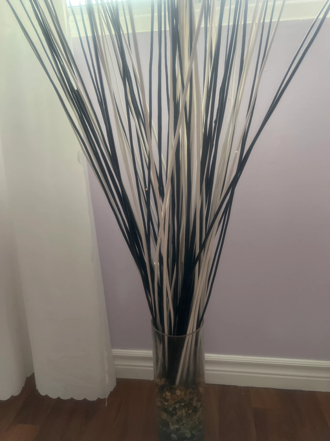 Decorative Vase with Black and White Sticks - photo 3