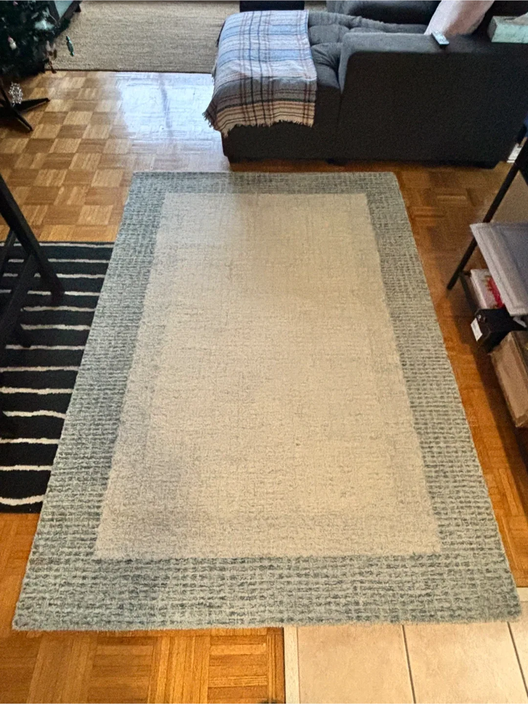Loloi Rosina Collection Wool Rug - 5'0" x 7'6" Grey/Blue