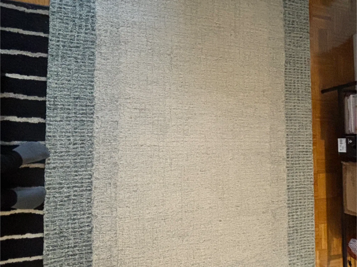 Loloi Rosina Collection Wool Rug - 5'0" x 7'6" Grey/Blue image indicator(4)