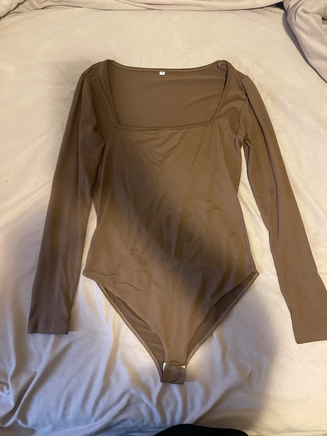 Brown Long Sleeve Bodysuit - Size S