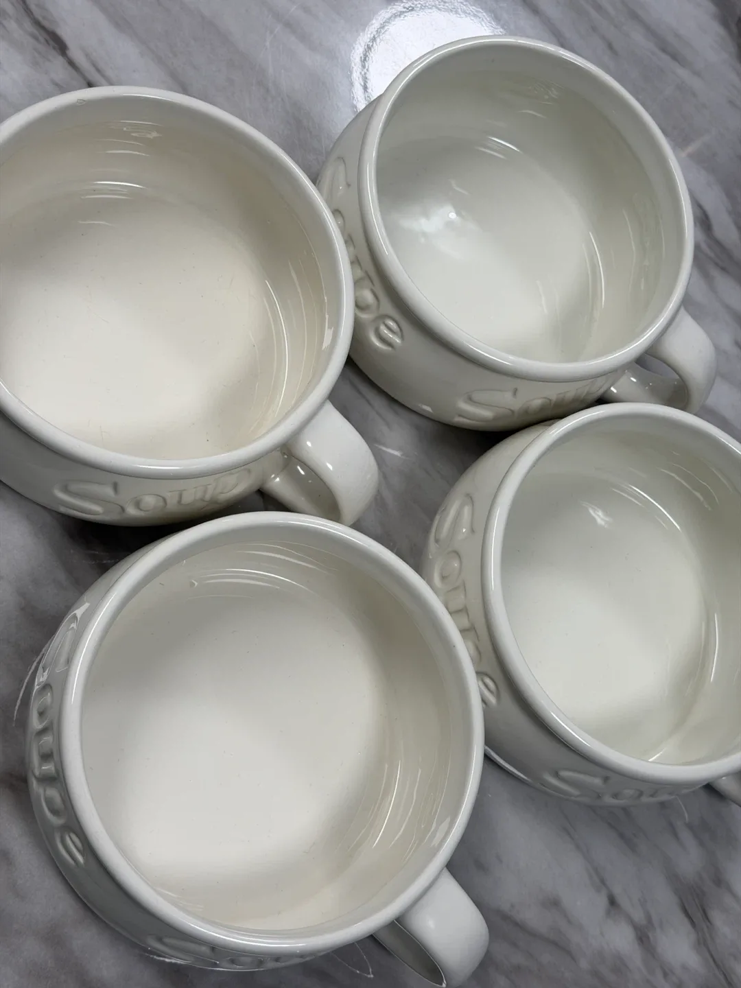 White Ceramic Soup Bowls image indicator(2)