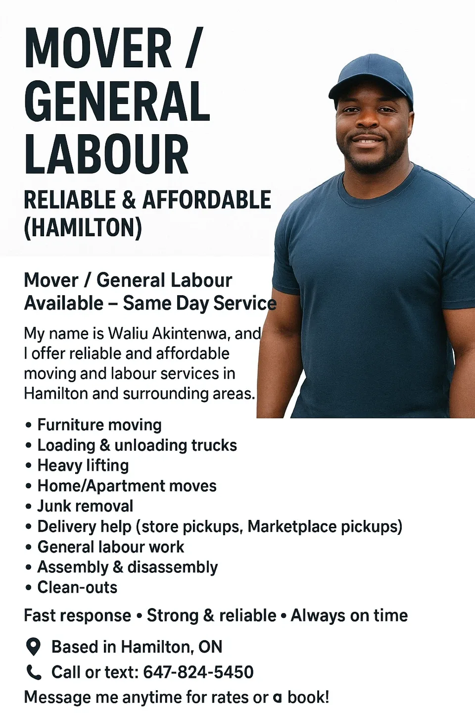 Mover / General Labour in Hamilton