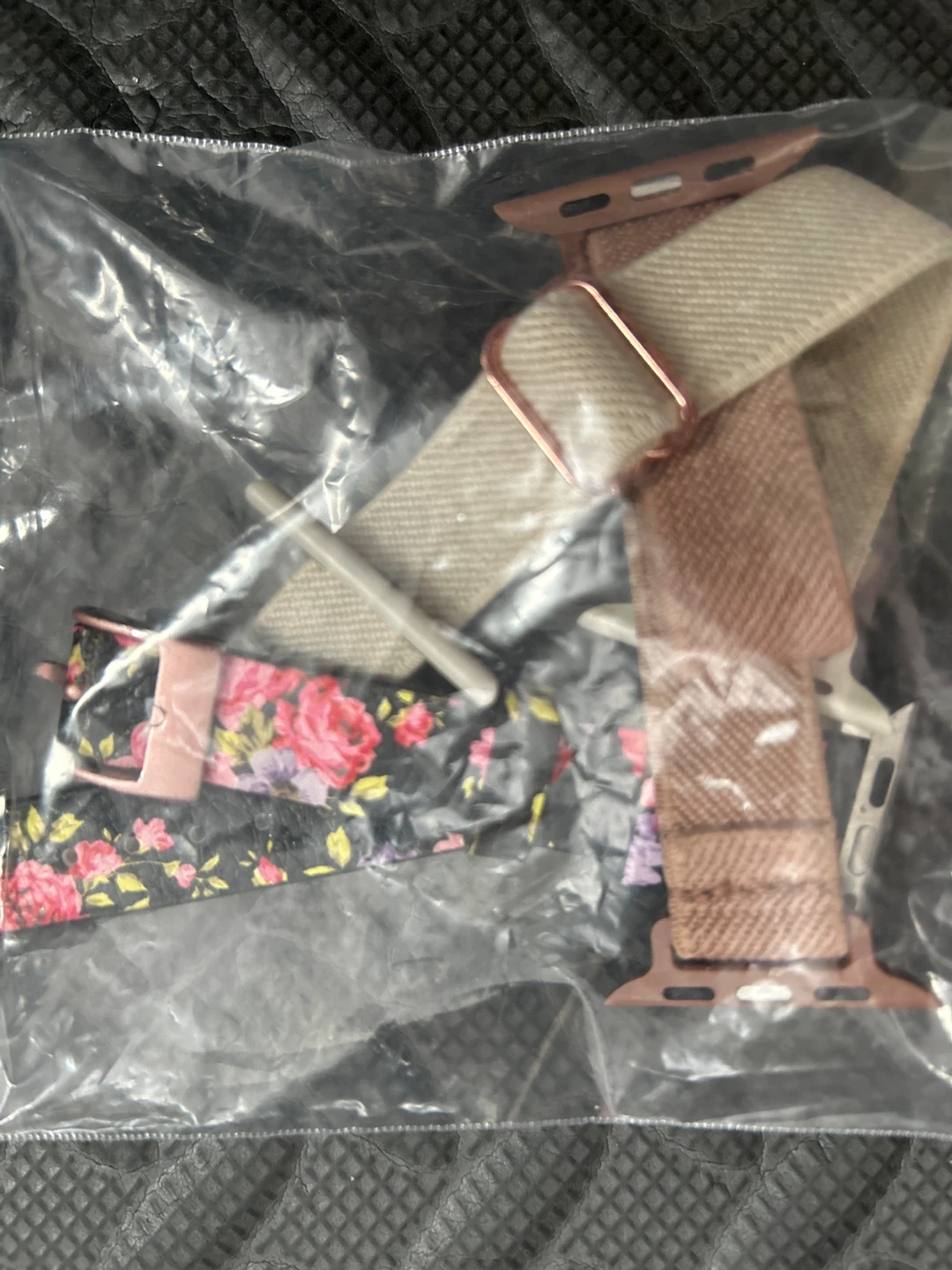 3 Apple Watch Bands - Floral, Beige, Pink - photo 2