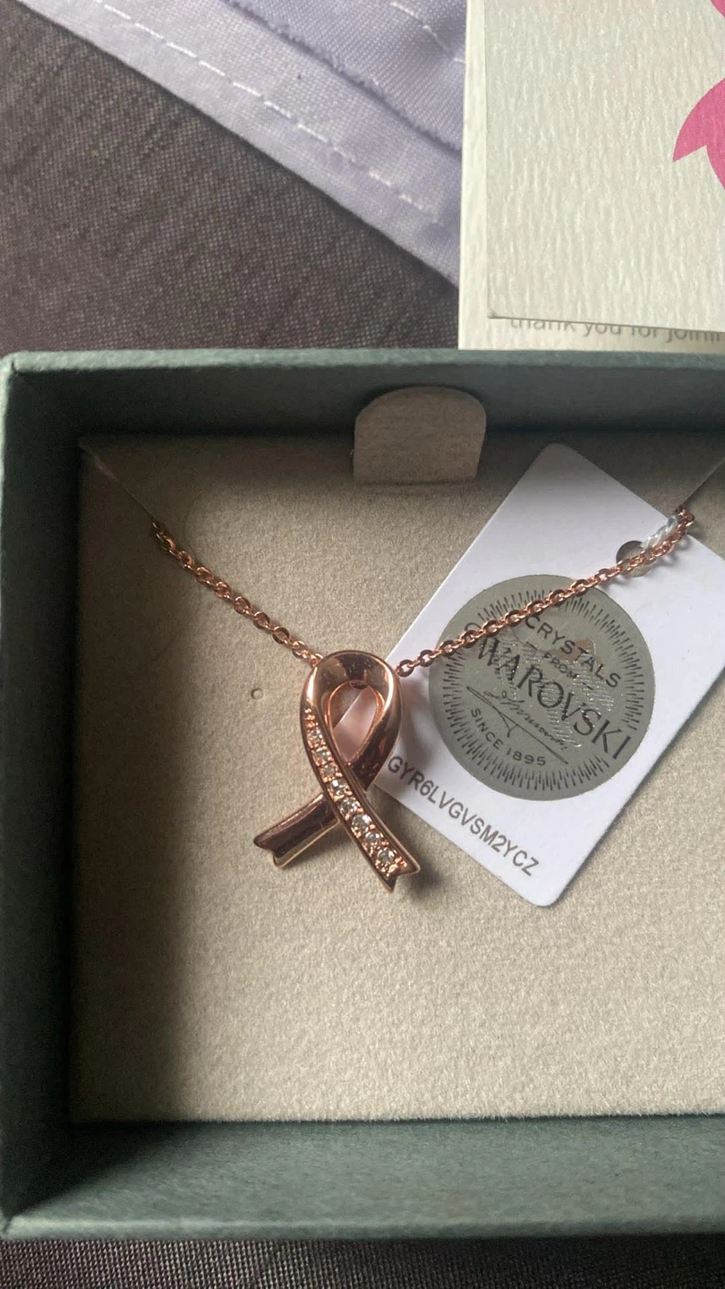 Swarovski Rose Gold Ribbon Necklace - photo 2