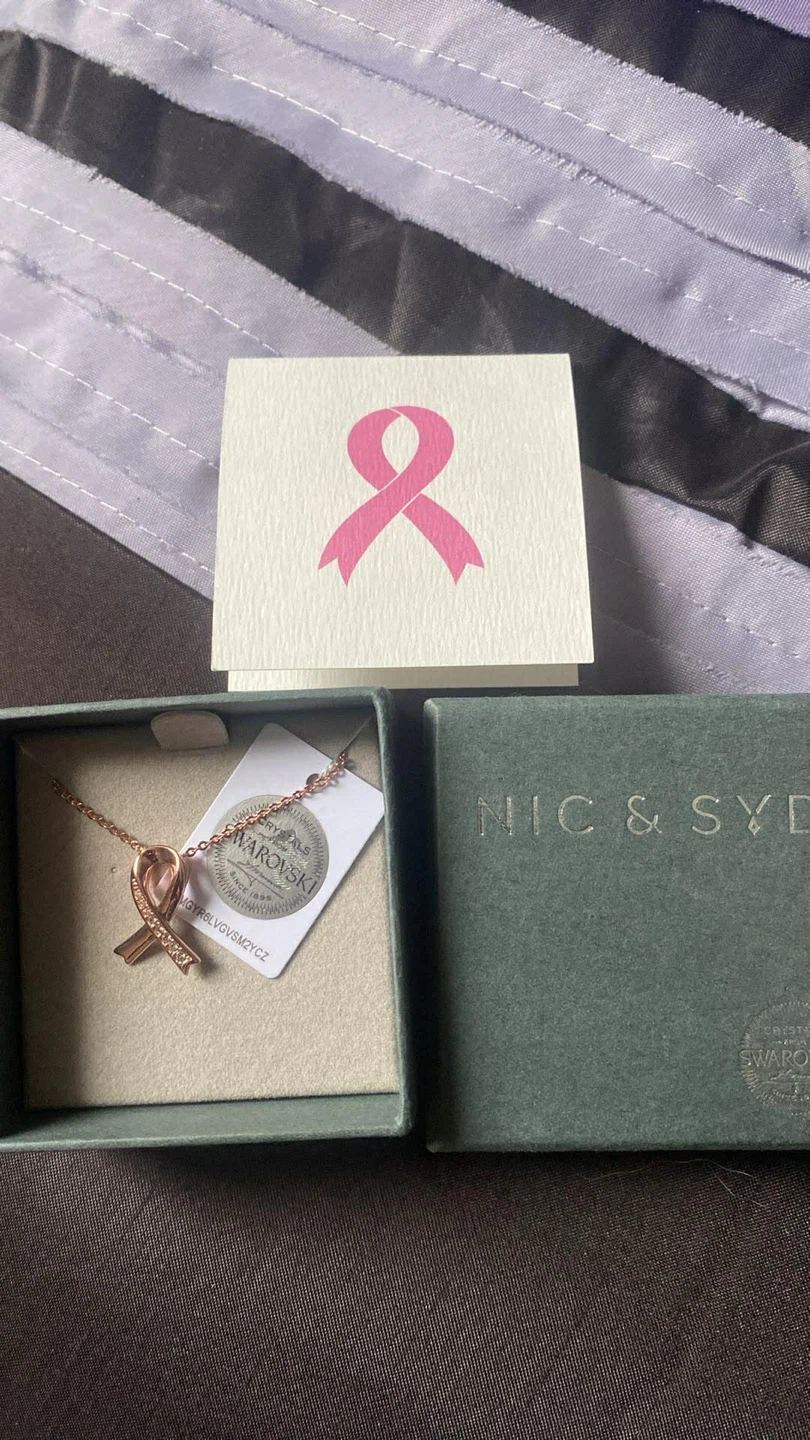 Swarovski Rose Gold Ribbon Necklace