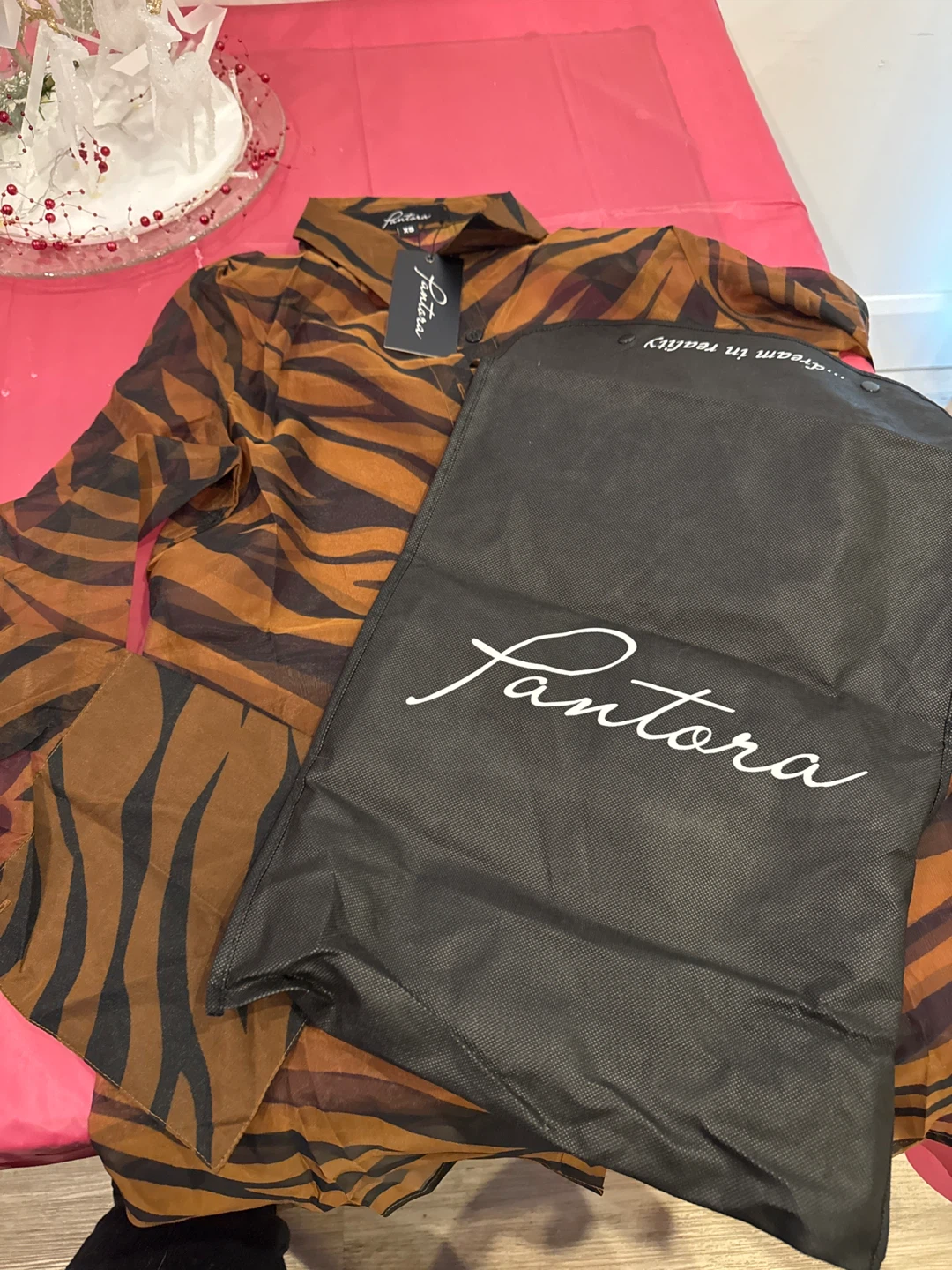 Fantora Tiger Print Blouse - Size XS - photo 3