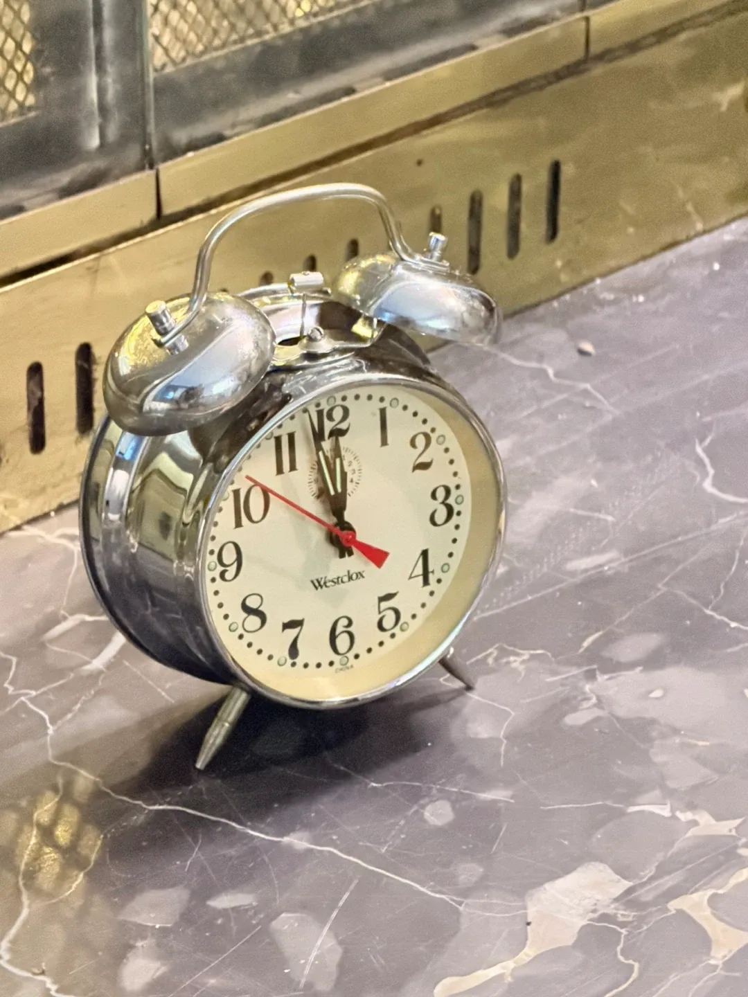 Westclox Retro Style Silver Alarm Clock