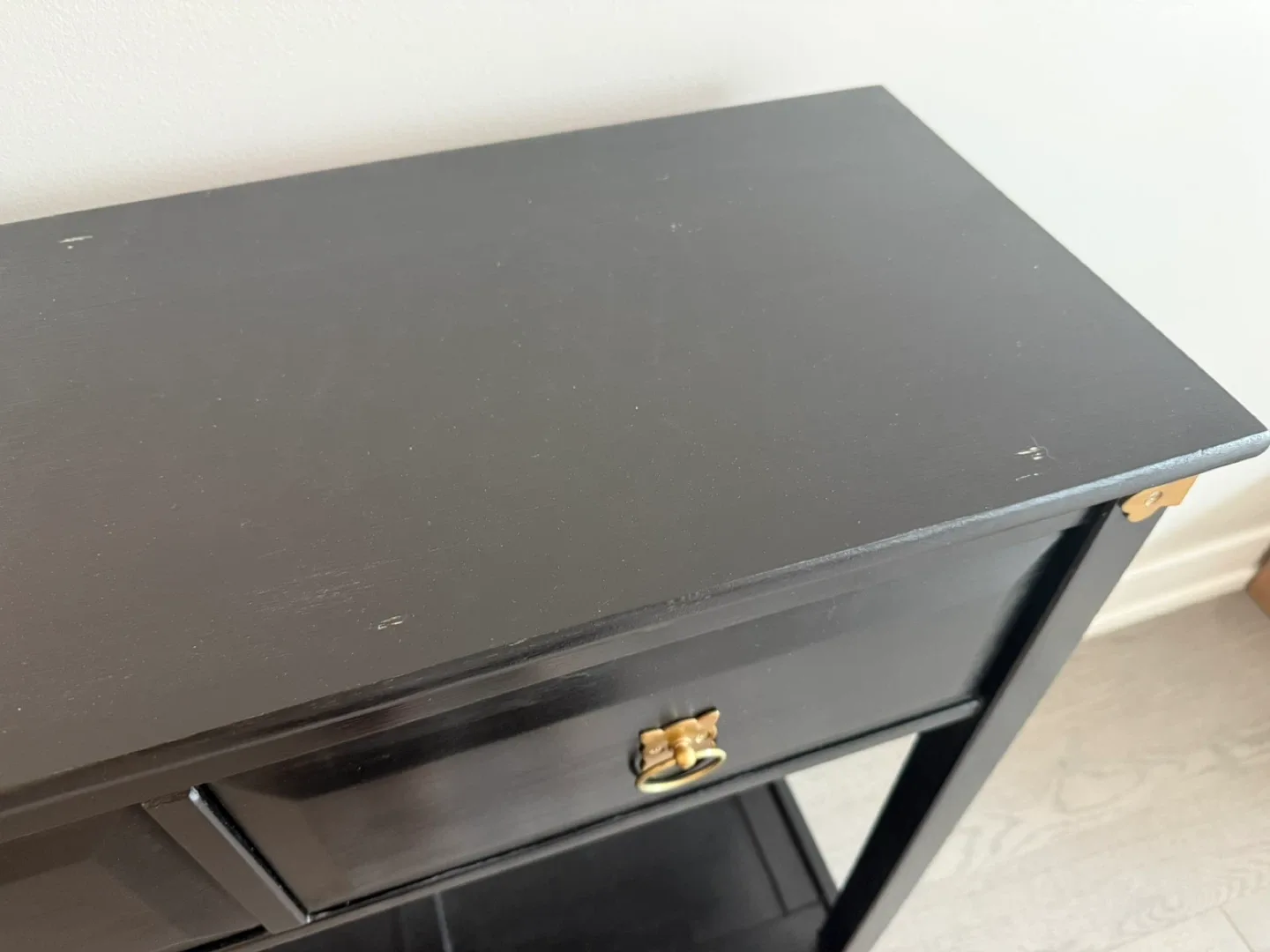 ‼️Black/brown console with 3 drawers image indicator(3)