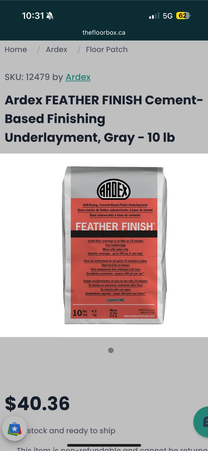 Ardex Feather Finish - Gray, 10 lb Bag - photo 2