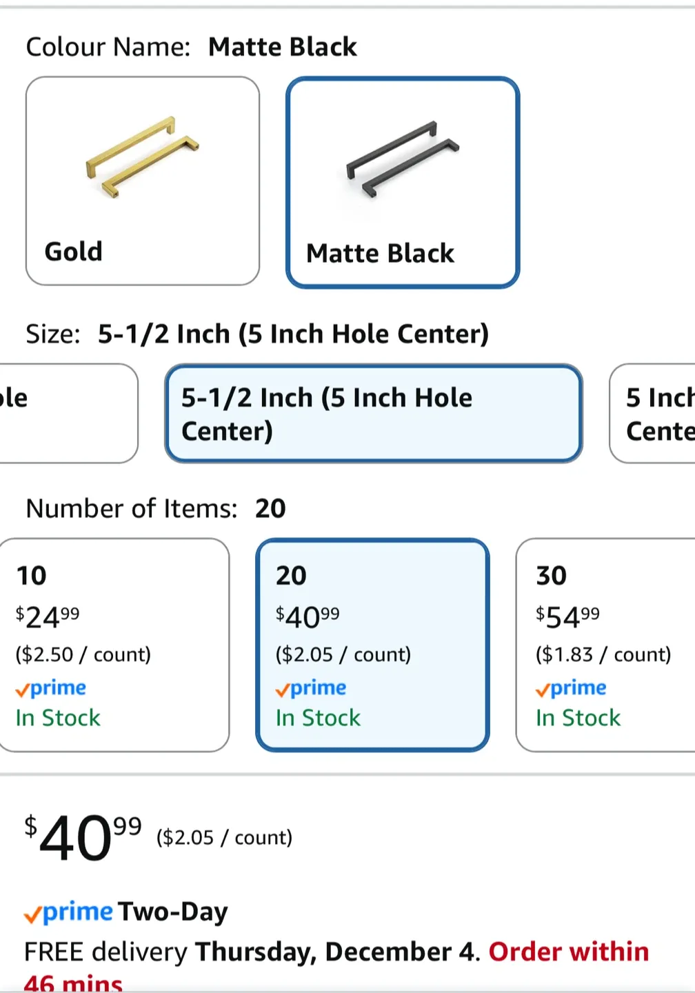 HOME EDIT Matte Black Drawer Handles - 20 Pack image indicator(3)