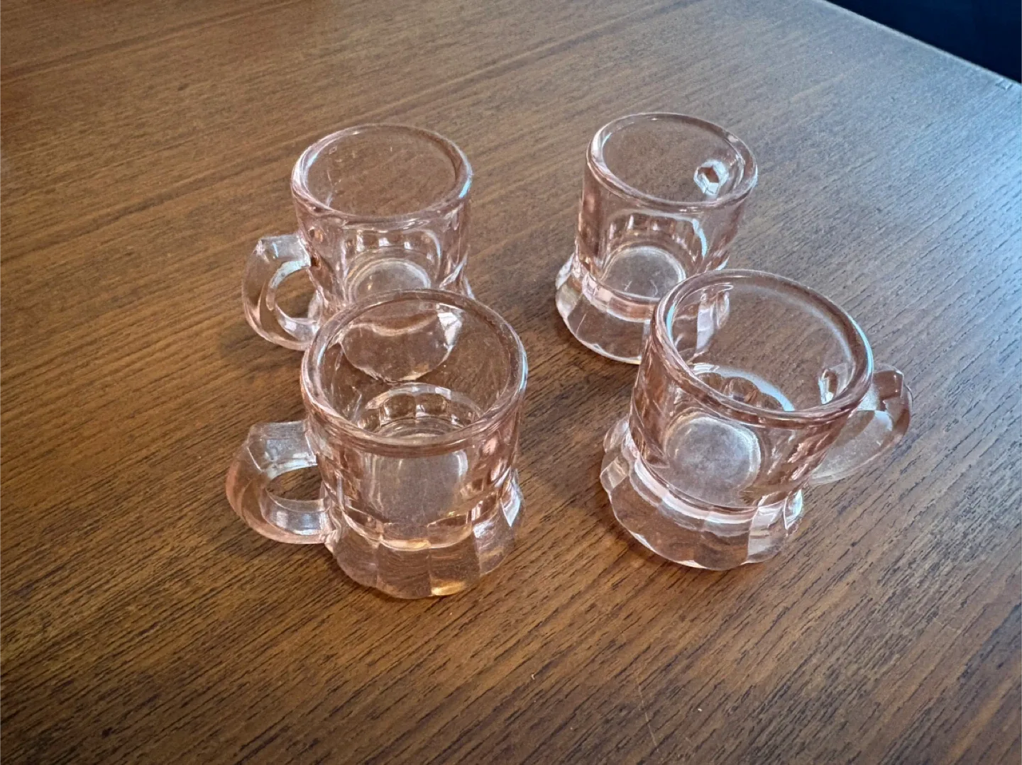 4 Pink Shot Glasses