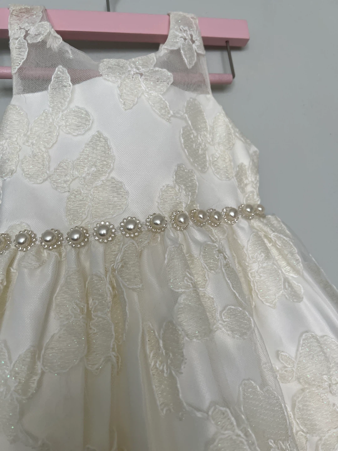 White Flower Girl Dress 3T - photo 3