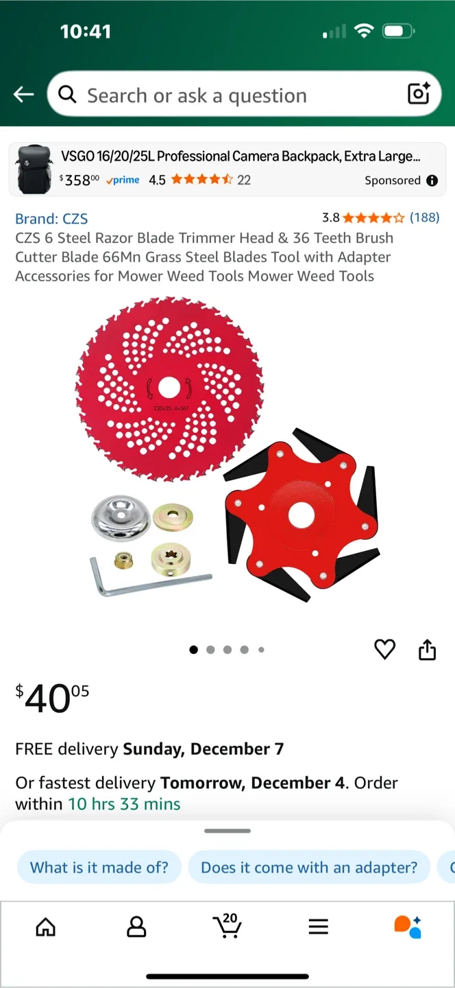 CZS Steel Razor Trimmer Head & 36 Teeth Brush Cutter image indicator(2)