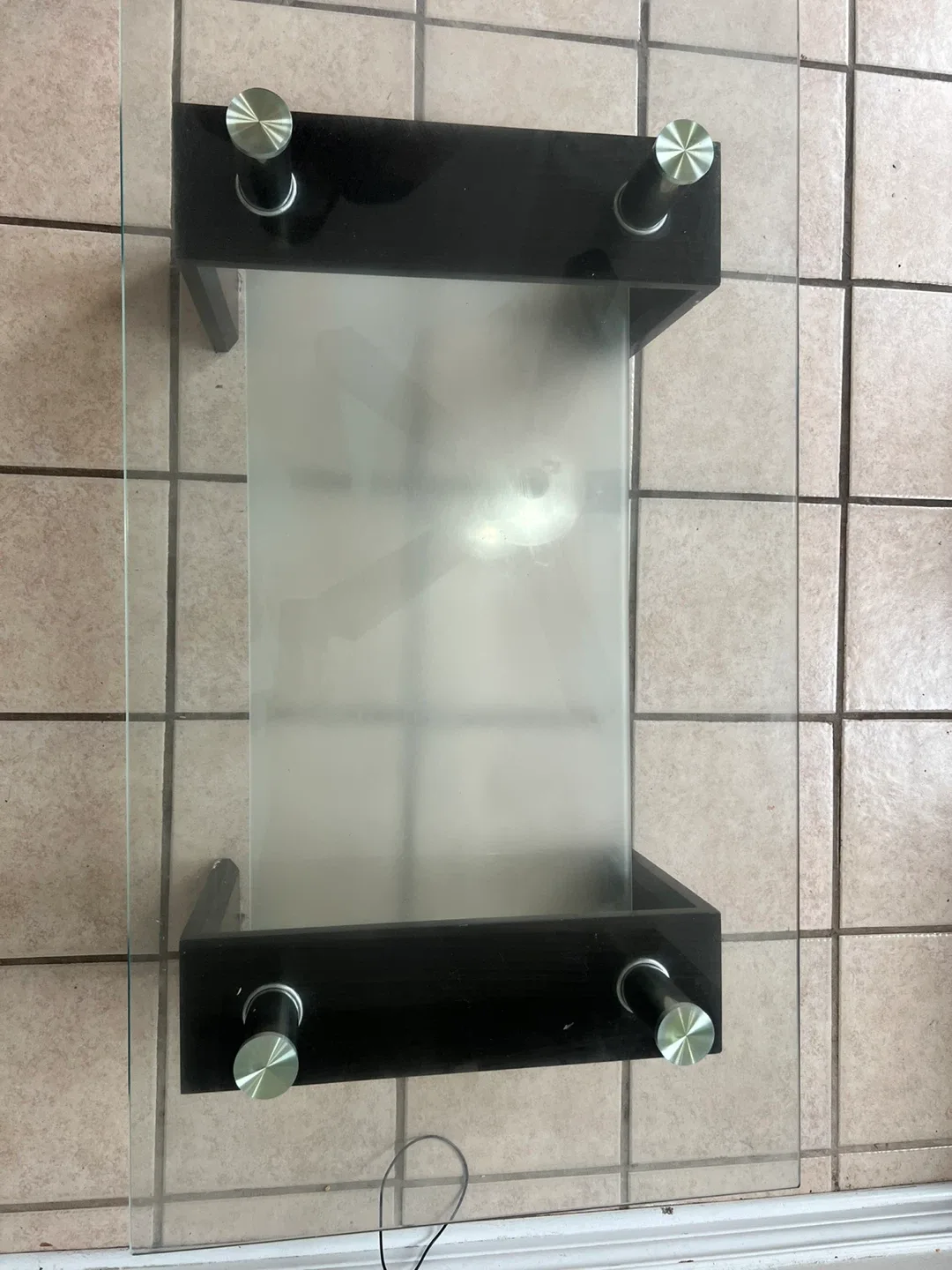 Glass & Black Coffee Table image indicator(3)