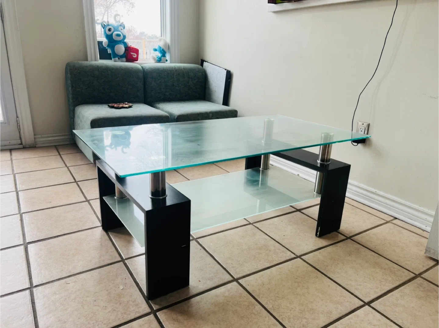 Glass & Black Coffee Table image indicator(5)