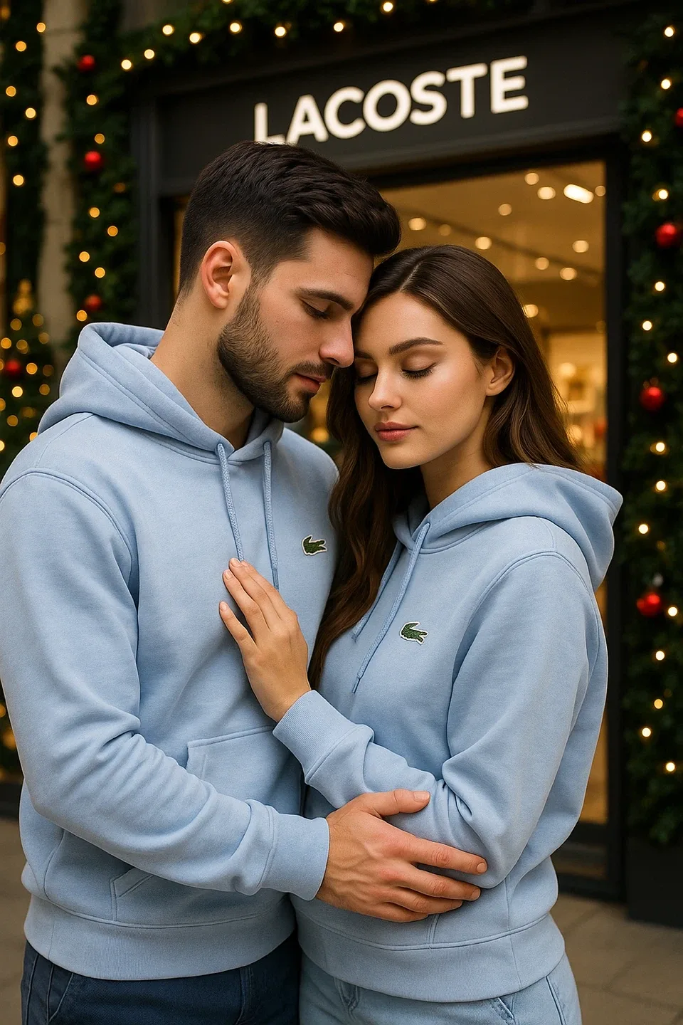 Lacoste Blue Hoodie & Sweatpants Set size S unisex