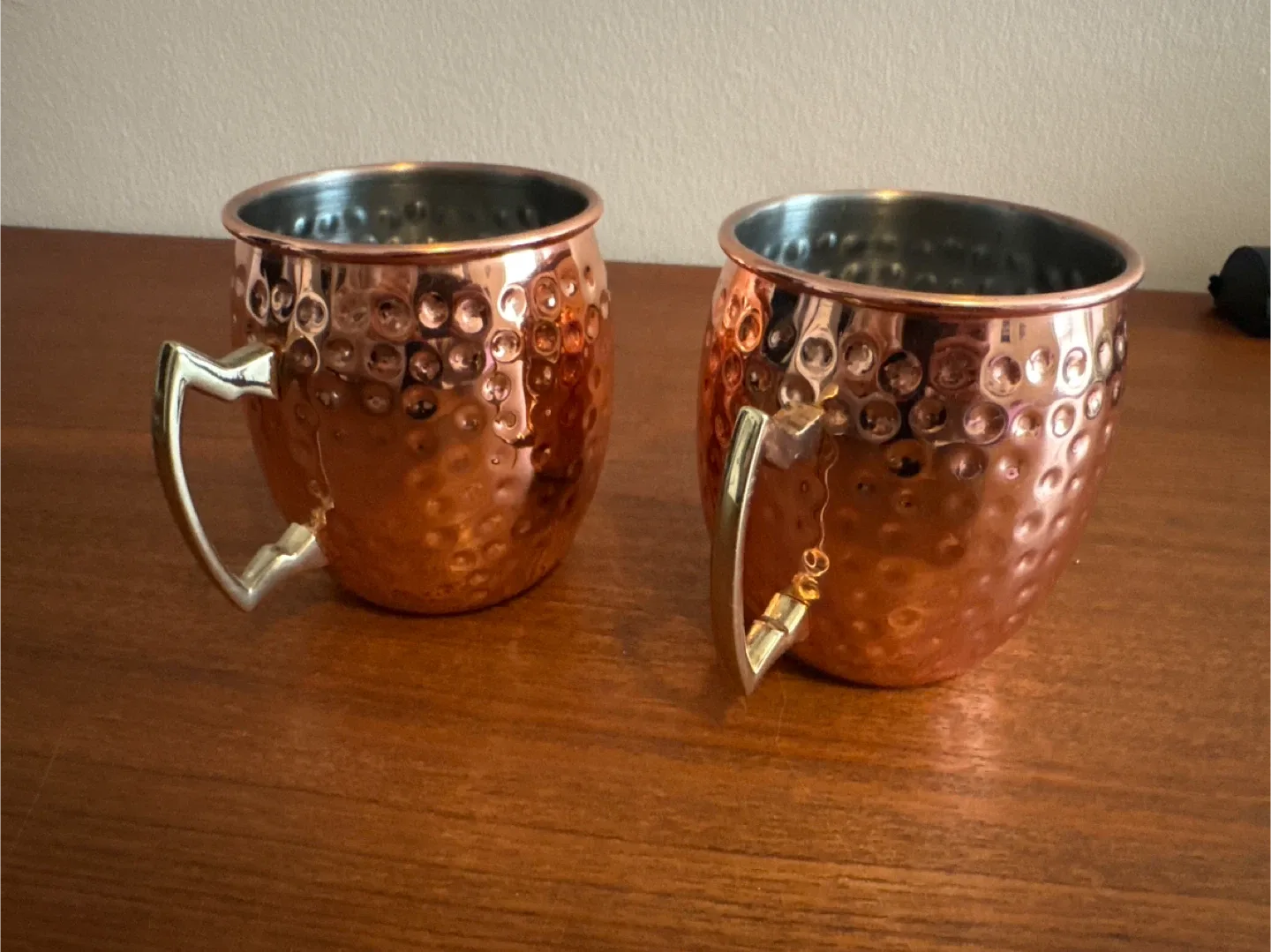 2 Copper Plated Moscow Mule Cups