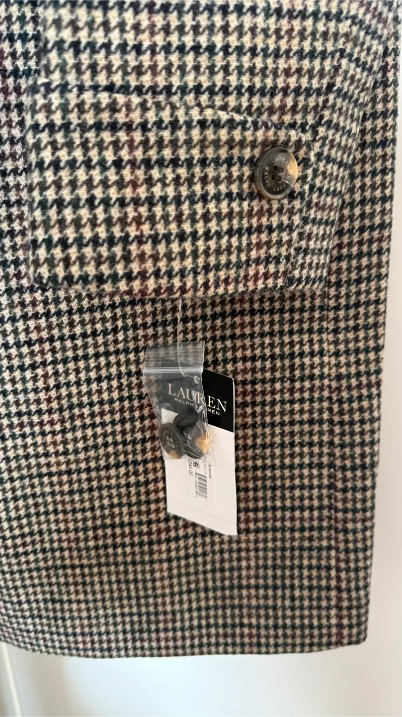 Ralph Lauren Houndstooth Coat - Size 14 image indicator(2)