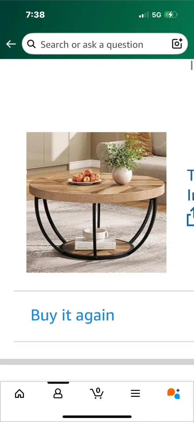 Round Wood Coffee Table