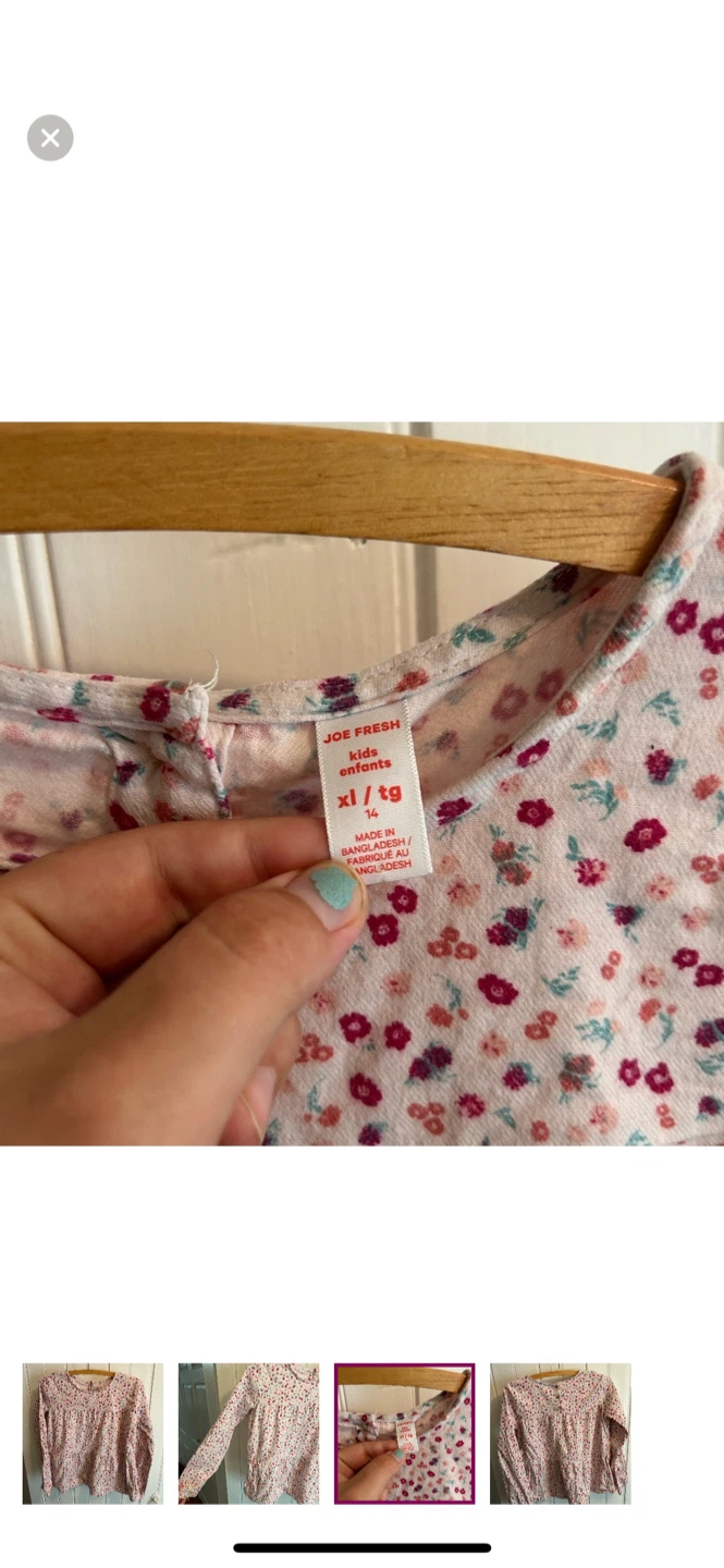Joe Fresh Floral Long Sleeve Top - Size XL - photo 3