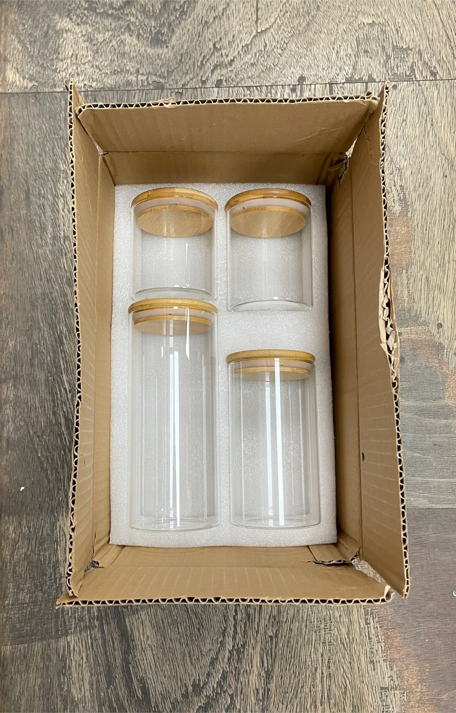 Glass Jars with Bamboo Lids - Set of 4 image indicator(8)
