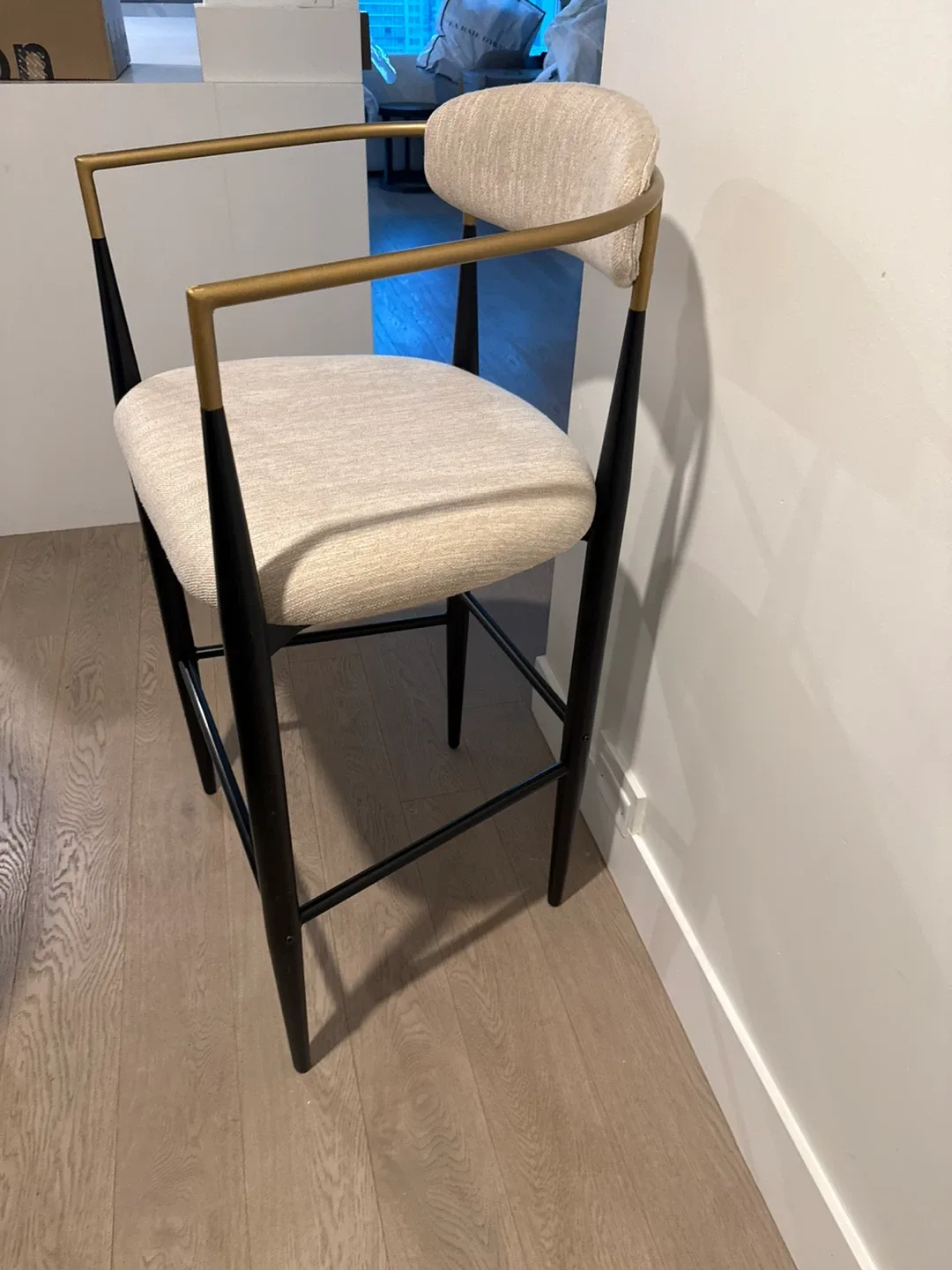 Stylish Bar Stool with Gold Accents image indicator(5)