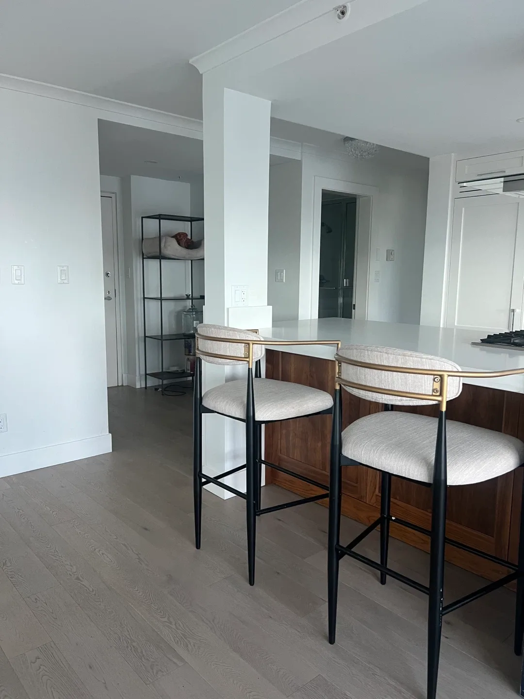 Stylish Bar Stool with Gold Accents image indicator(2)