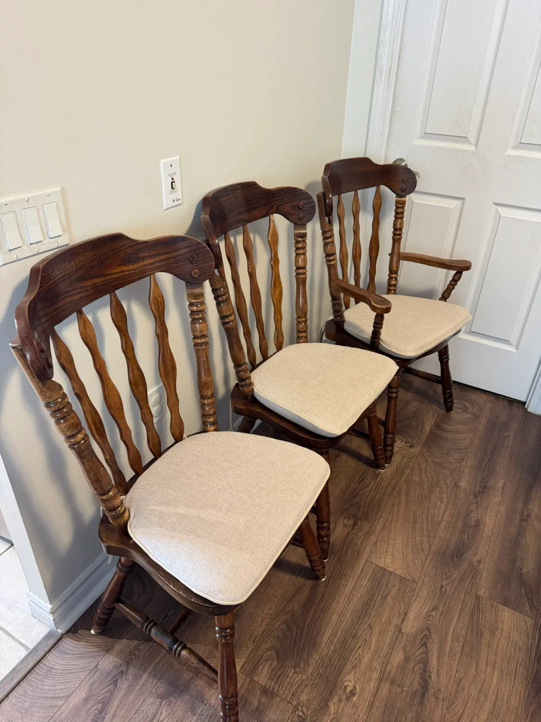 Solid Wood Dining Chairs - Set of 6 #Cleanout