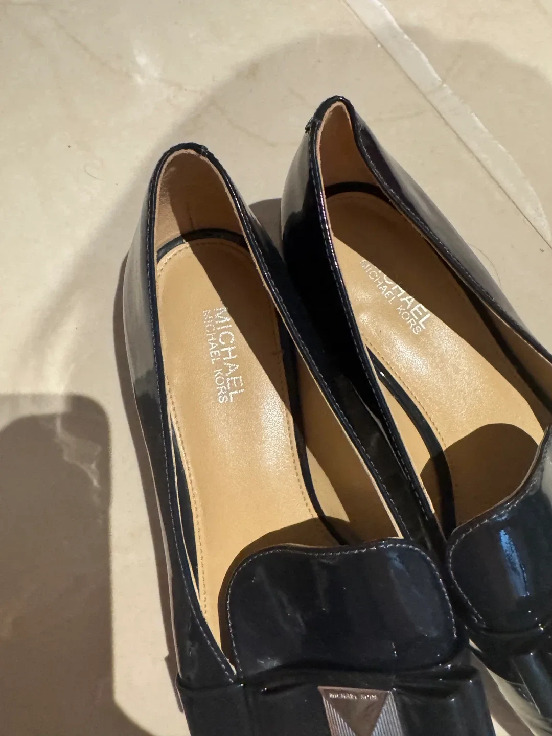 Michael Kors Black Patent Leather Loafers - Size 5M image indicator(2)