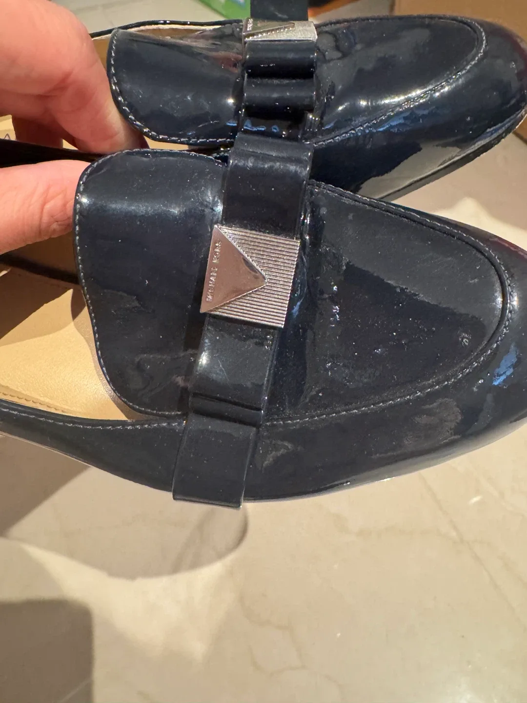 Michael Kors Black Patent Leather Loafers - Size 5M image indicator(6)