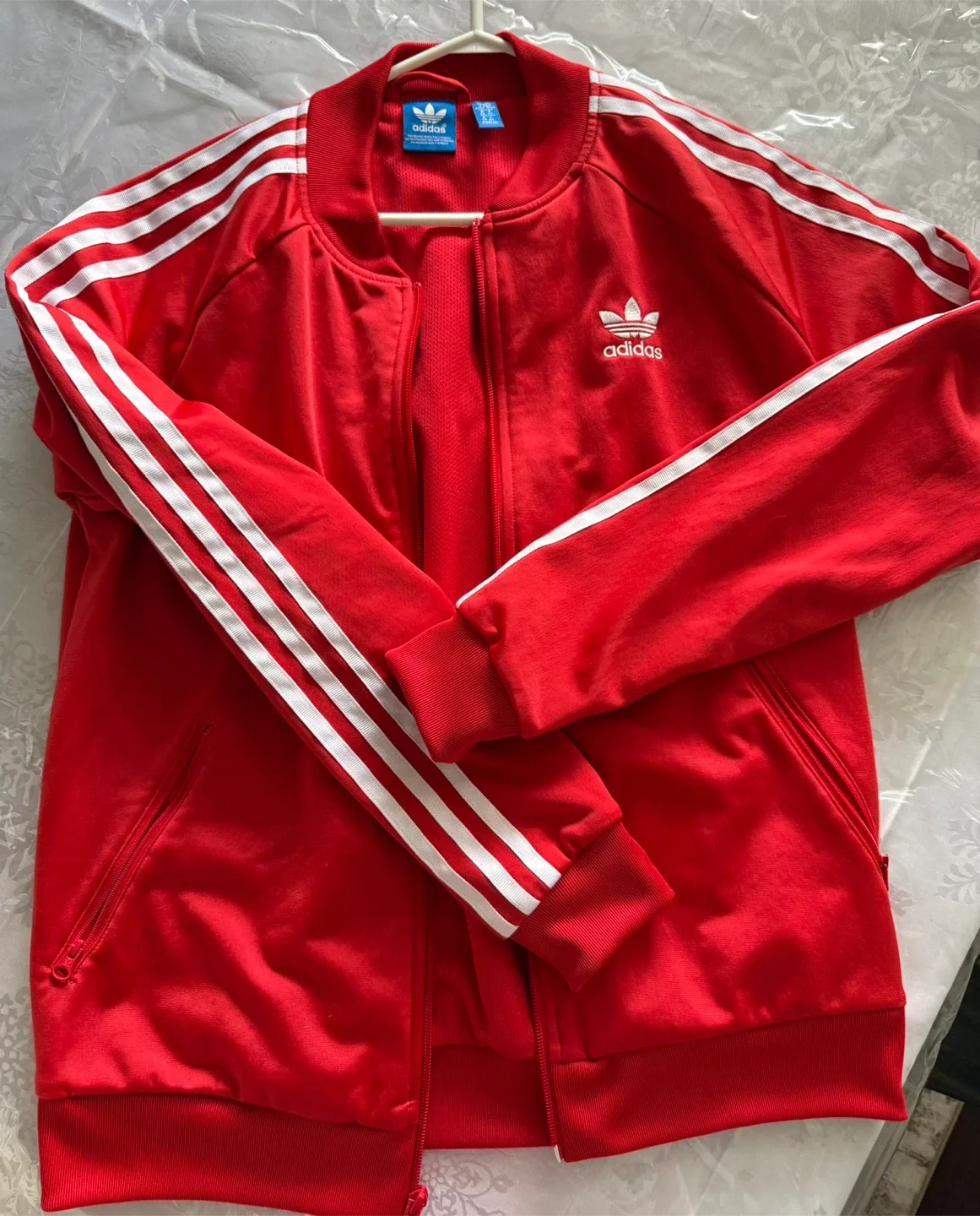 Adidas Red Track Jacket Size M