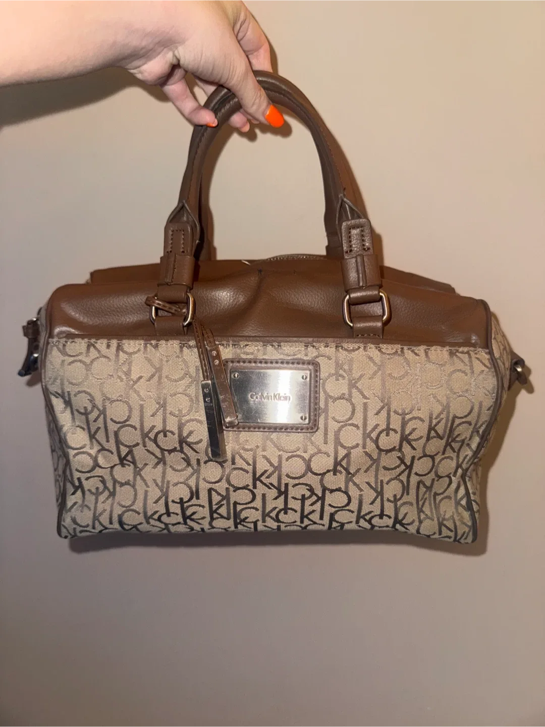 Calvin Klein Brown Duffle Bag