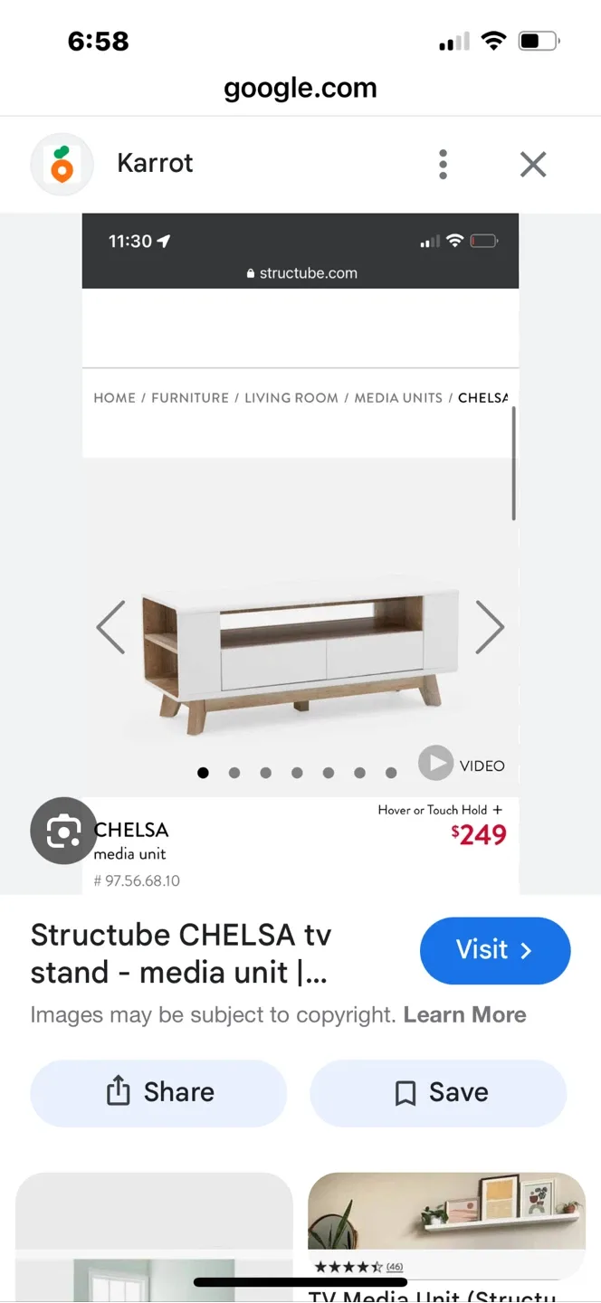 Structube Chelsa White Media Unit image indicator(2)