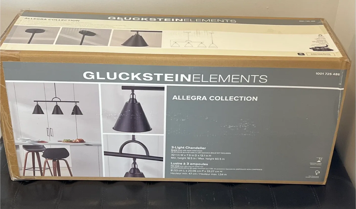 New GlucksteinElements Allegra 3-Light Chandelier
