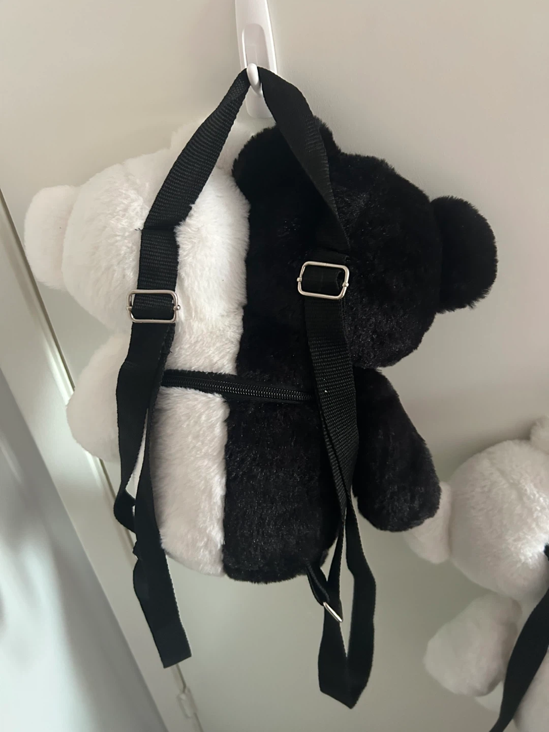 Black & White Double-Headed Bear Plush Mini Backpack - photo 5