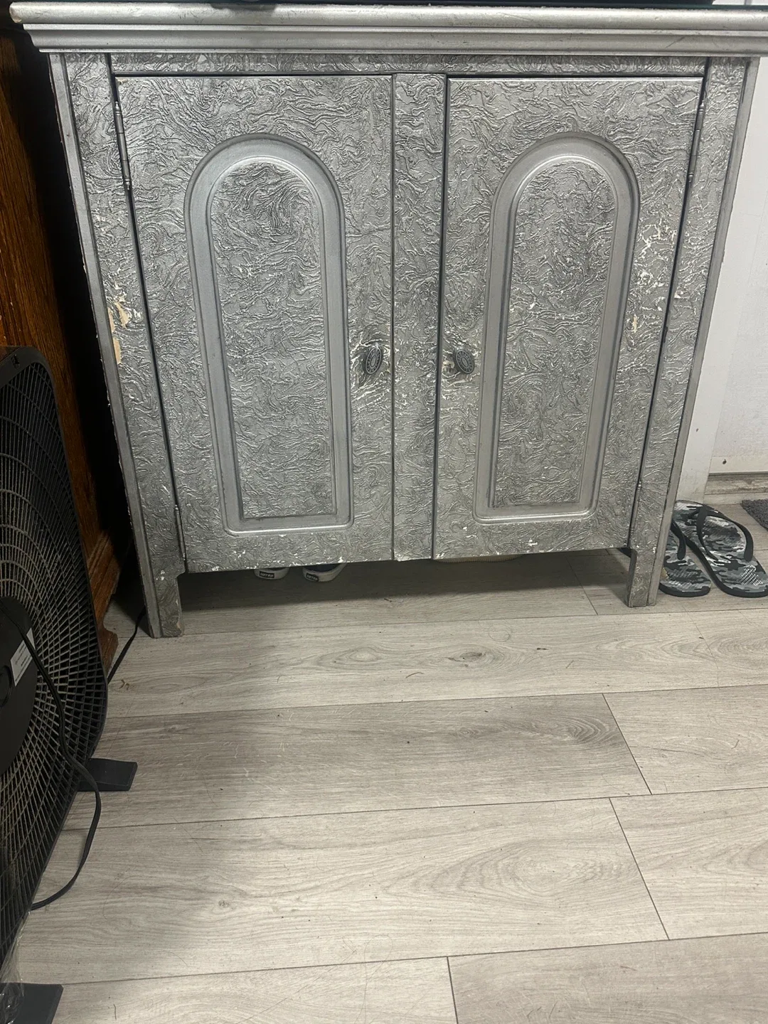 Silver Accent Cabinet