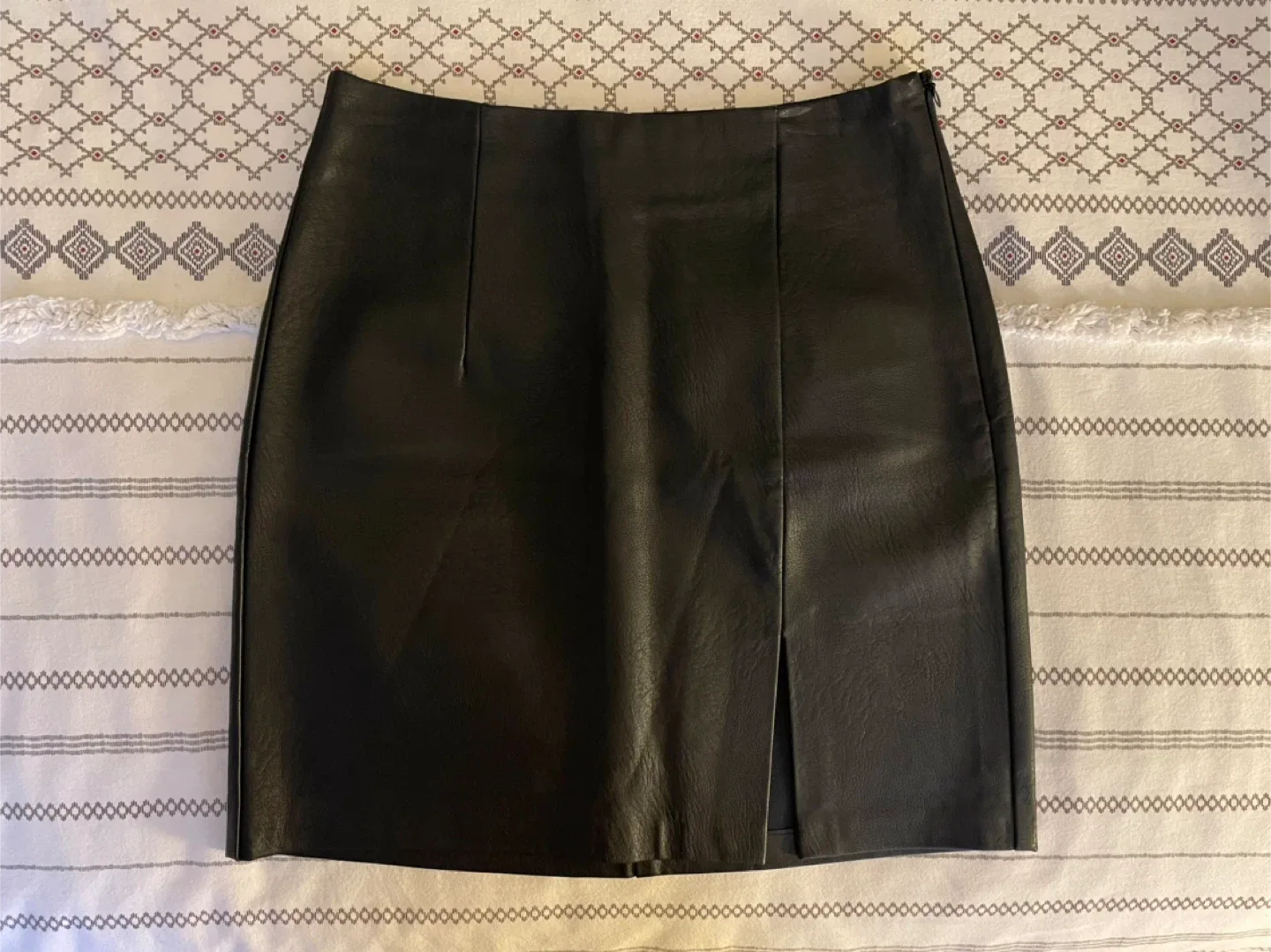 Stradivarius Black Faux Leather Mini Skirt #Cleanout image indicator(3)