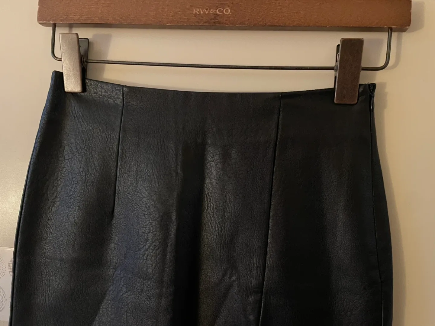 Stradivarius Black Faux Leather Mini Skirt #Cleanout image indicator(2)